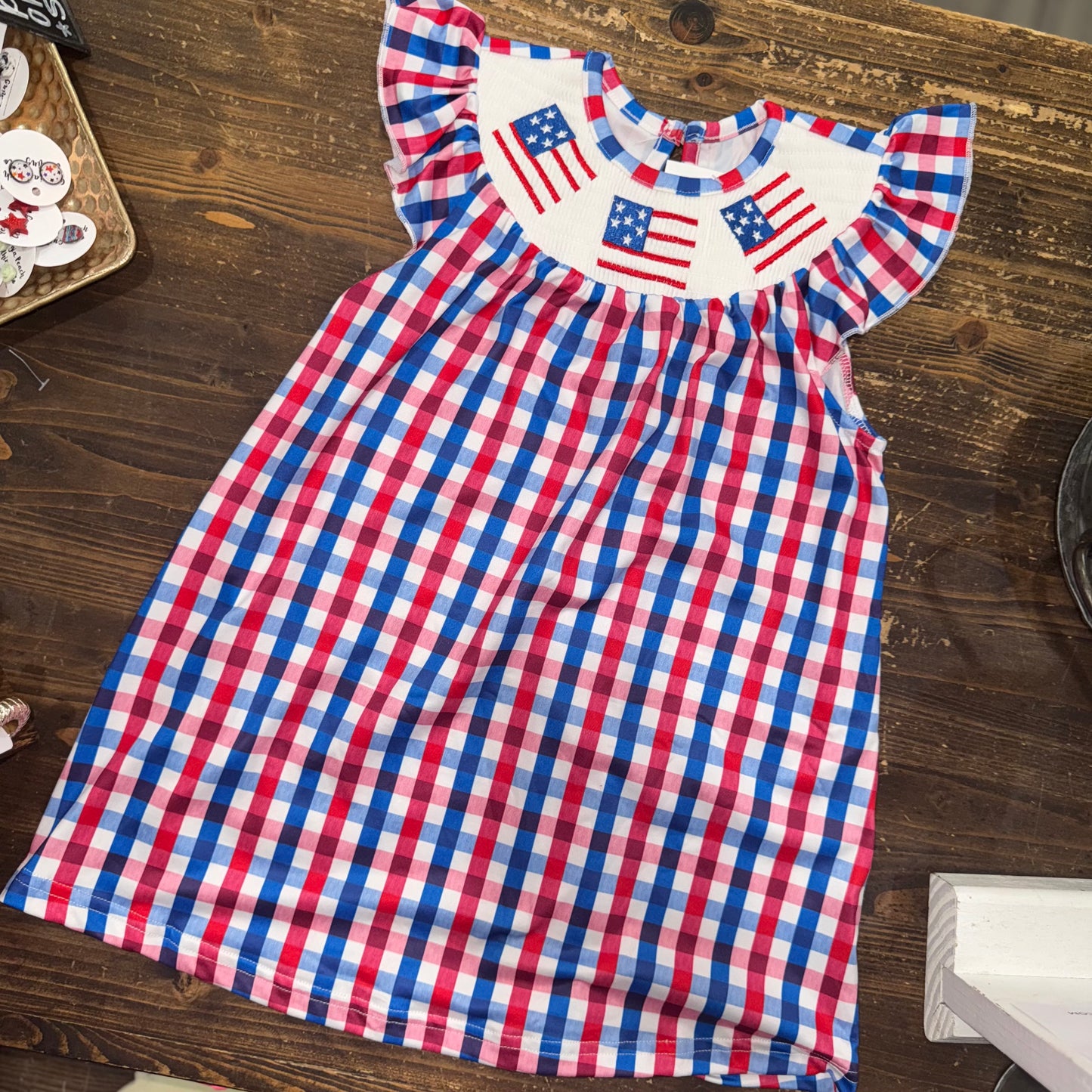 Flag Smocked Dress