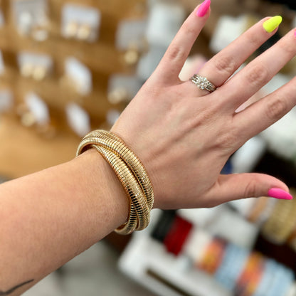 Chunky Gold Twist Bracelet