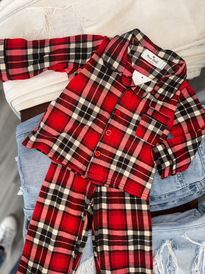 Baby Christmas Plaid PJ Set