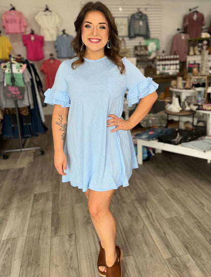 Frill Sleeve TShirt Dress