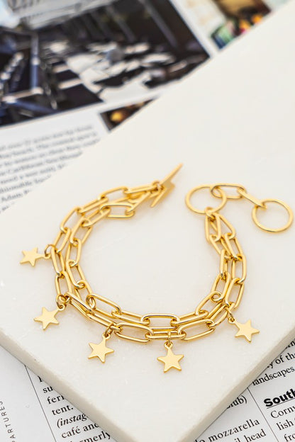 Chunky Chain Star Bracelet