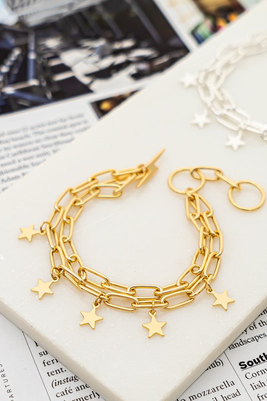 Chunky Chain Star Bracelet