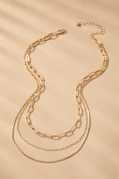 Mixed Chain Layered Necklace