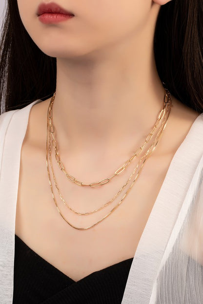 Mixed Chain Layered Necklace