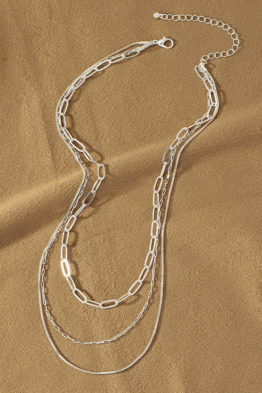 Mixed Chain Layered Necklace