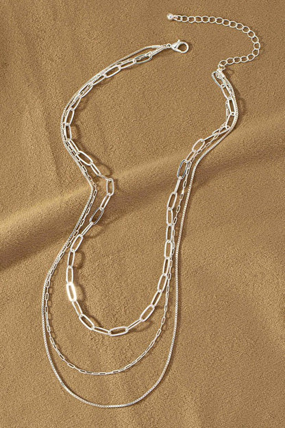 Mixed Chain Layered Necklace