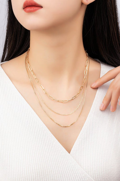 Mixed Chain Layered Necklace