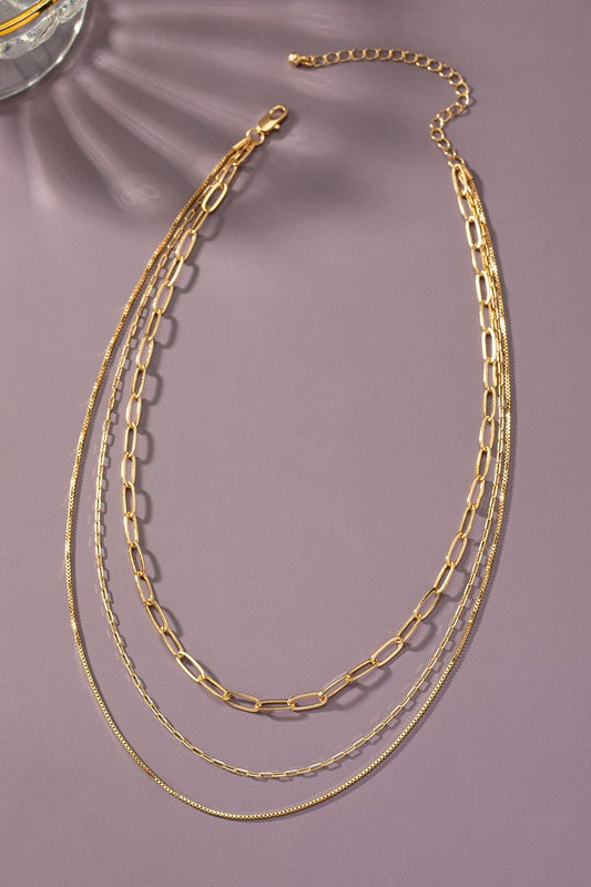 Mixed Chain Layered Necklace