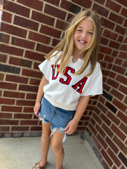 Girls USA Sweatshirt Top