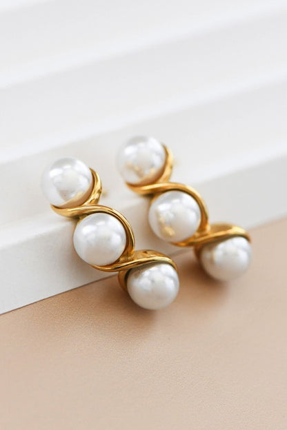 Pearl Twist Drop Earring