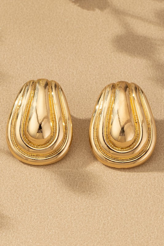 Grooved Drop Earring