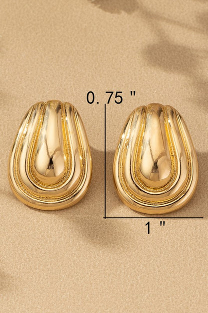 Grooved Drop Earring