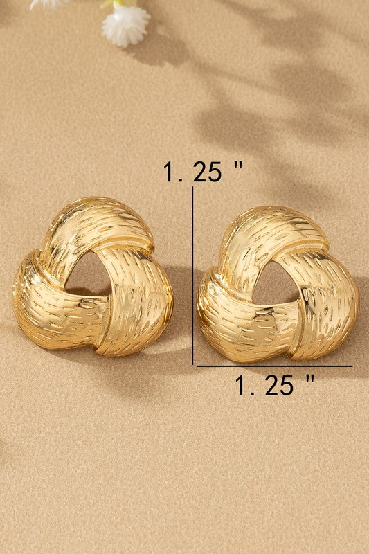 Textured Knot Stud