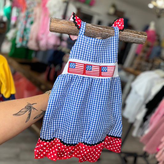 4th of July Embroidered Dress