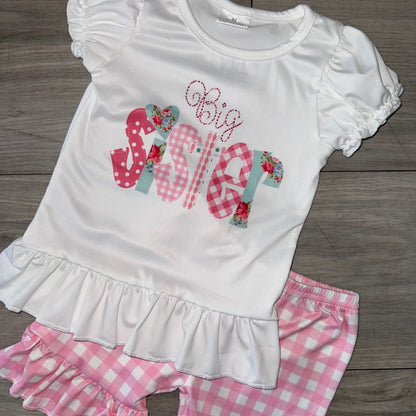 Big Sister Plaid Short Set