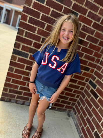 Girls USA Sweatshirt Top