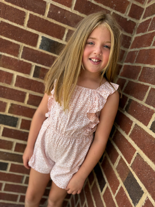 Kids Animal Print Ruffle Romper