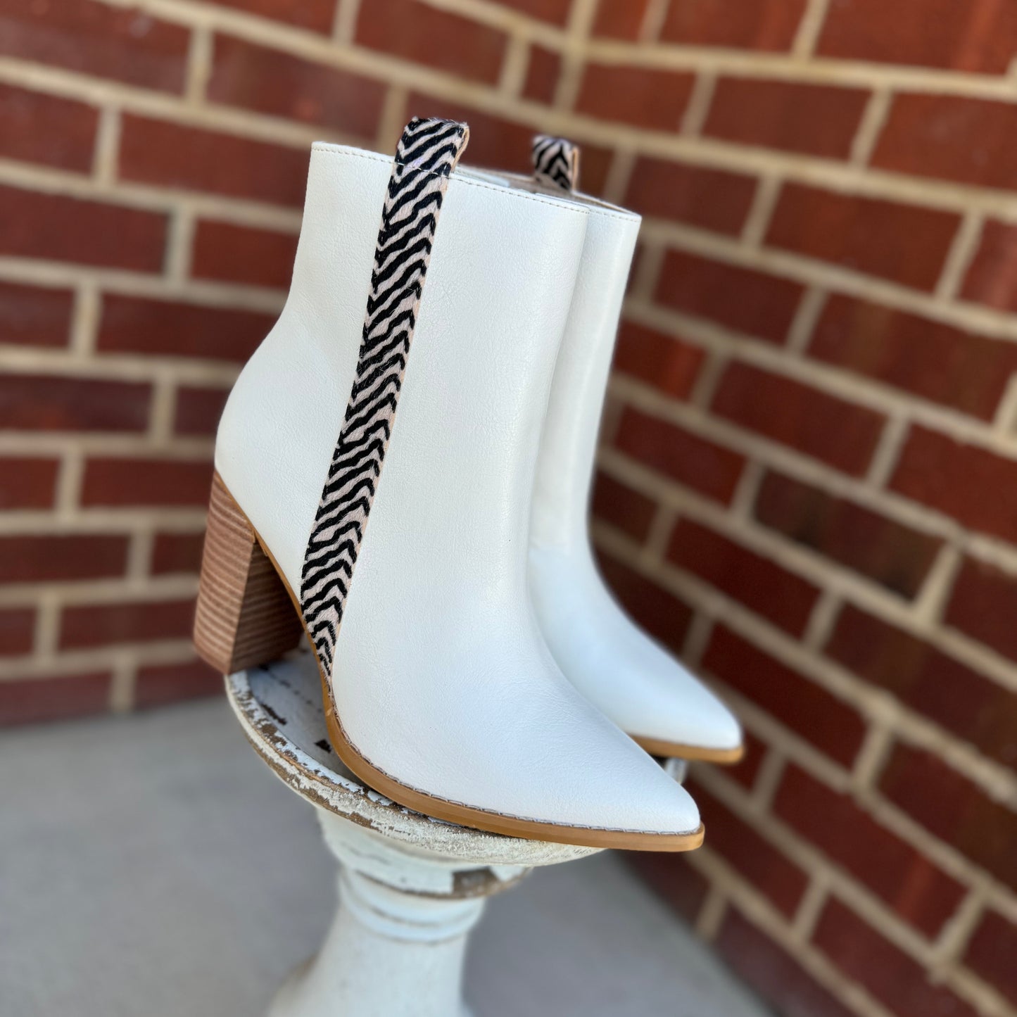 The Lana Zebra Detail Bootie