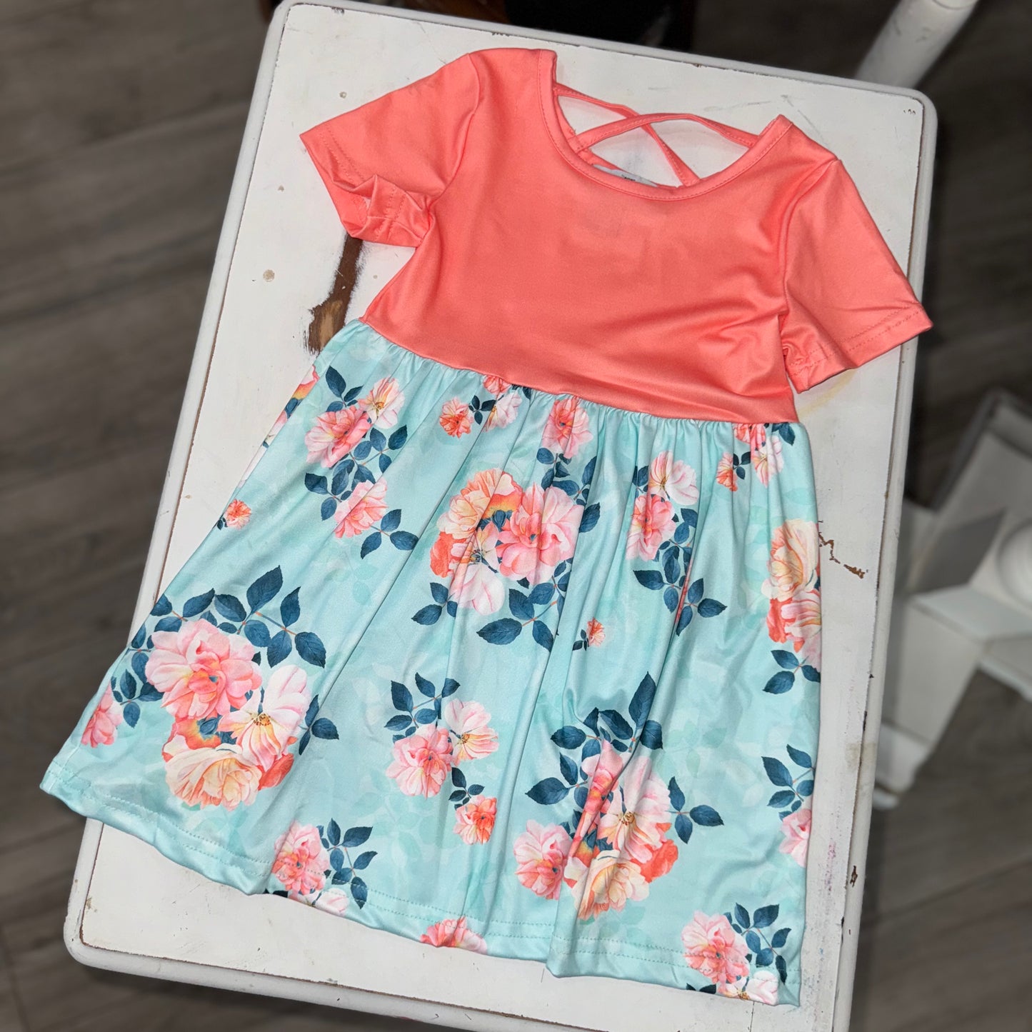 Kids Floral Crossback Dress