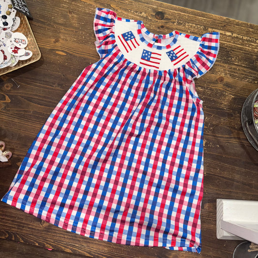 Flag Smocked Dress