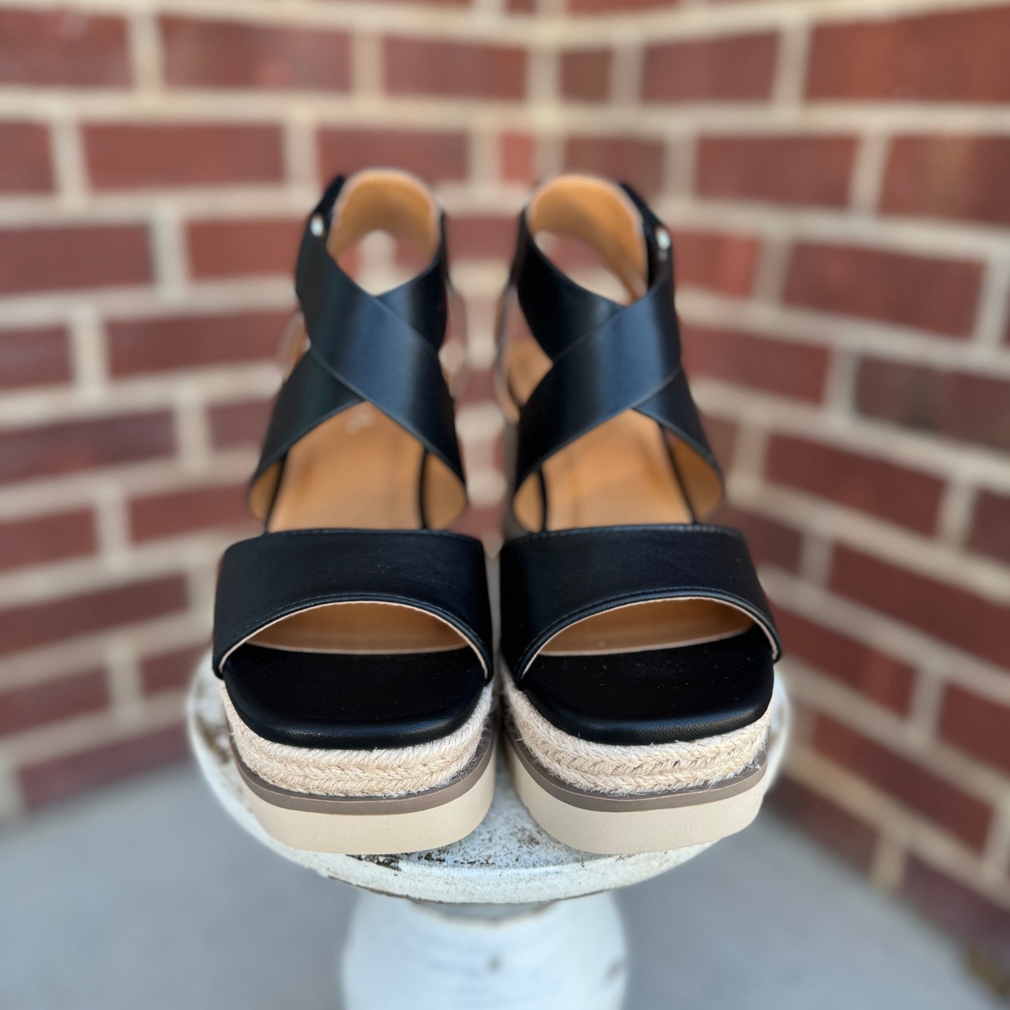 Churro Wide Strap Wedges