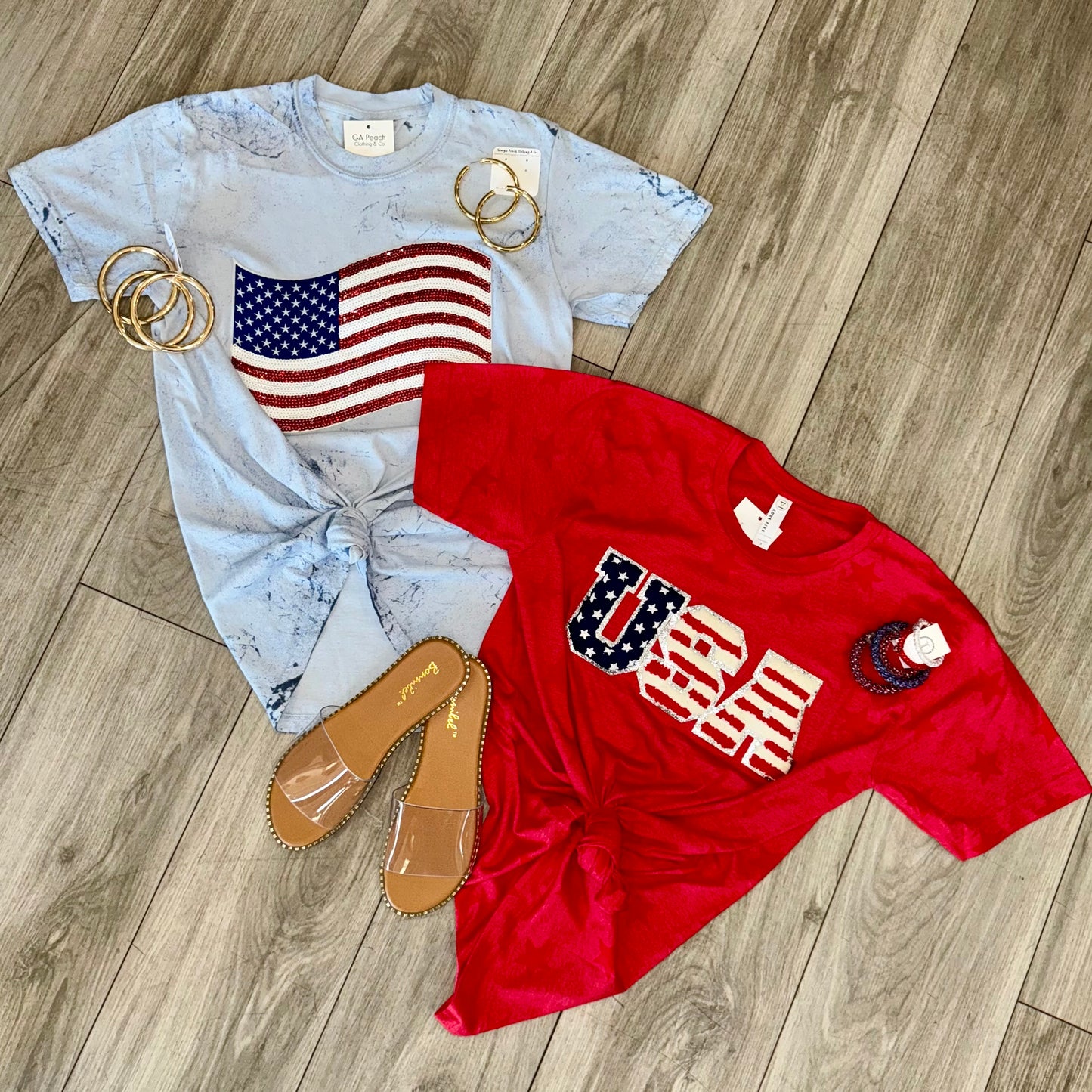 USA Chenille Patch Tee