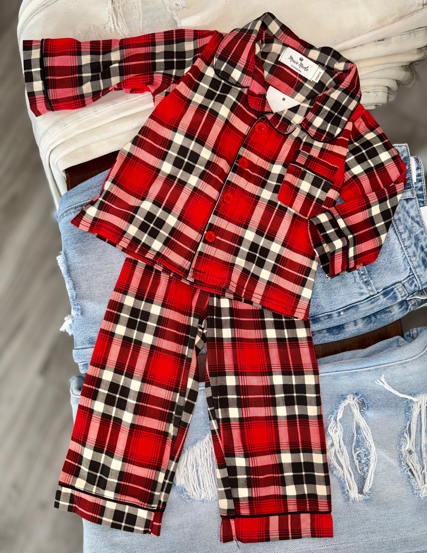 Baby Christmas Plaid PJ Set