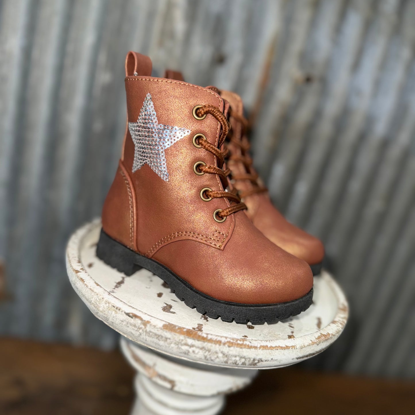 Toddler Star Lace Up Boots