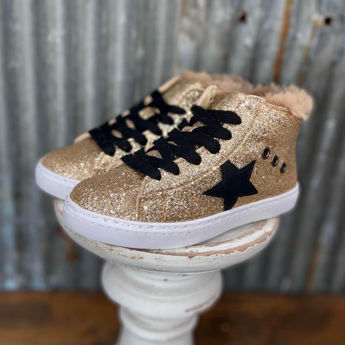 Kids Star Glitter High Top