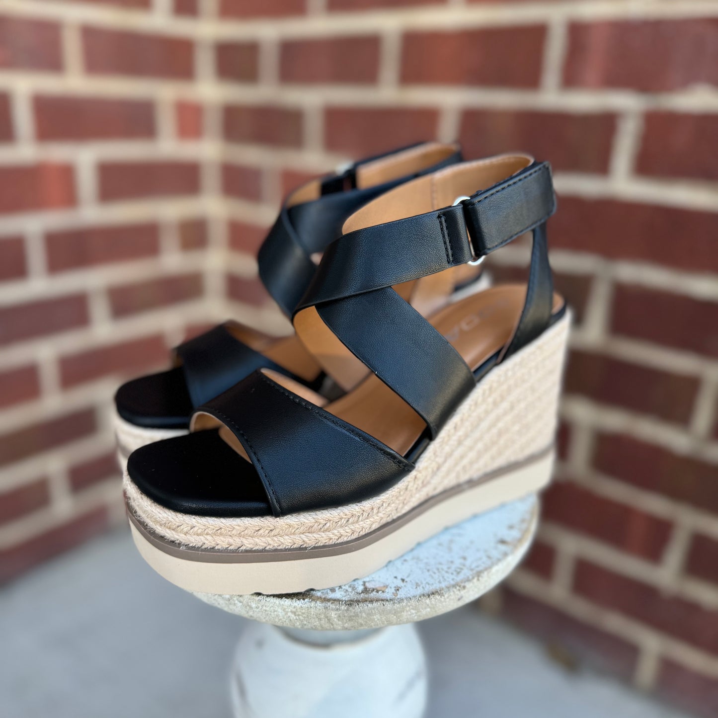 Churro Wide Strap Wedges