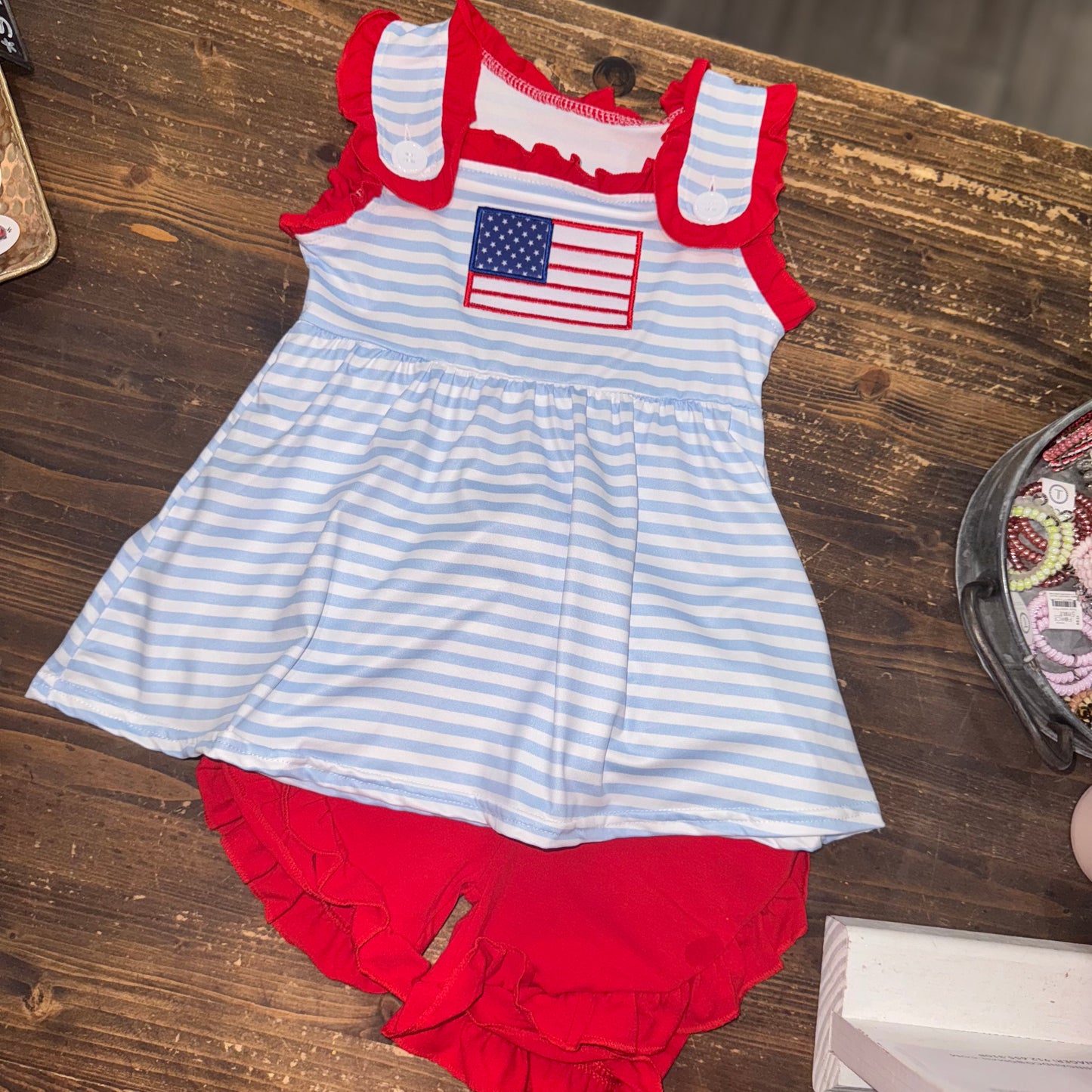 Flag & Stripe Tank Top Outfit