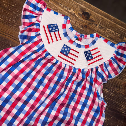 Flag Smocked Dress