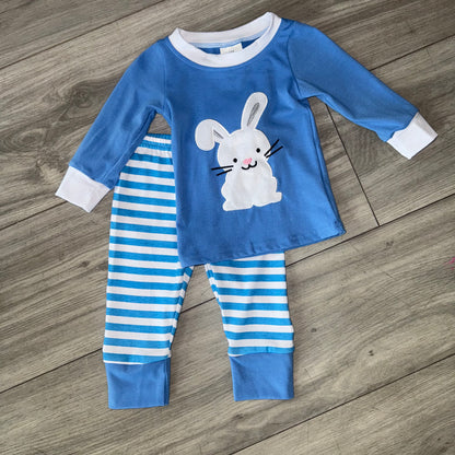 Boys Bunny Striped Long Outfit