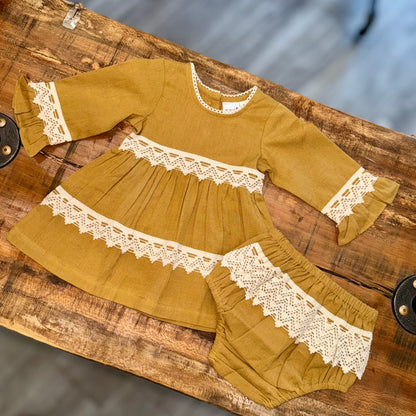 Woven Baby Dress & Bloomer Set