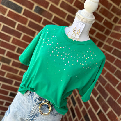 Rhinestone Detail Tee