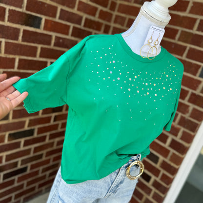 Rhinestone Detail Tee