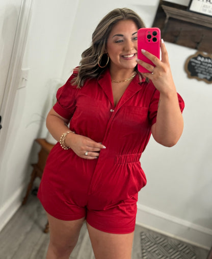 Game Day Puff Sleeve Romper