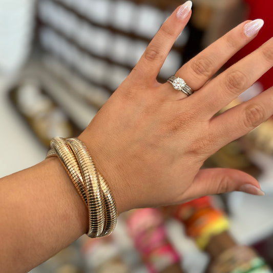 Chunky Gold Twist Bracelet