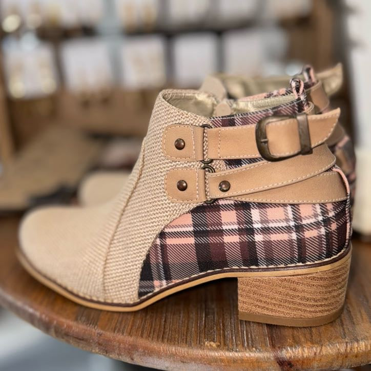 Plaid Style Bootie