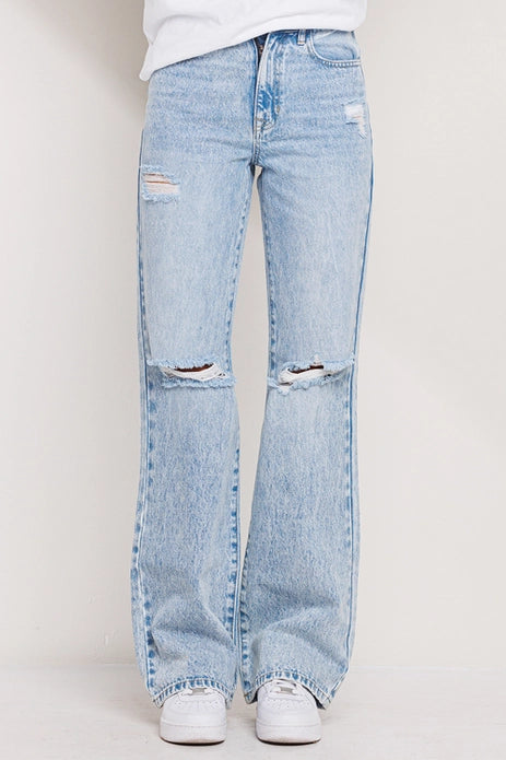 High Rise Acid Wash Straight Jelly Jean