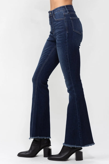 Dark Indigo Jelly High Rise Flares